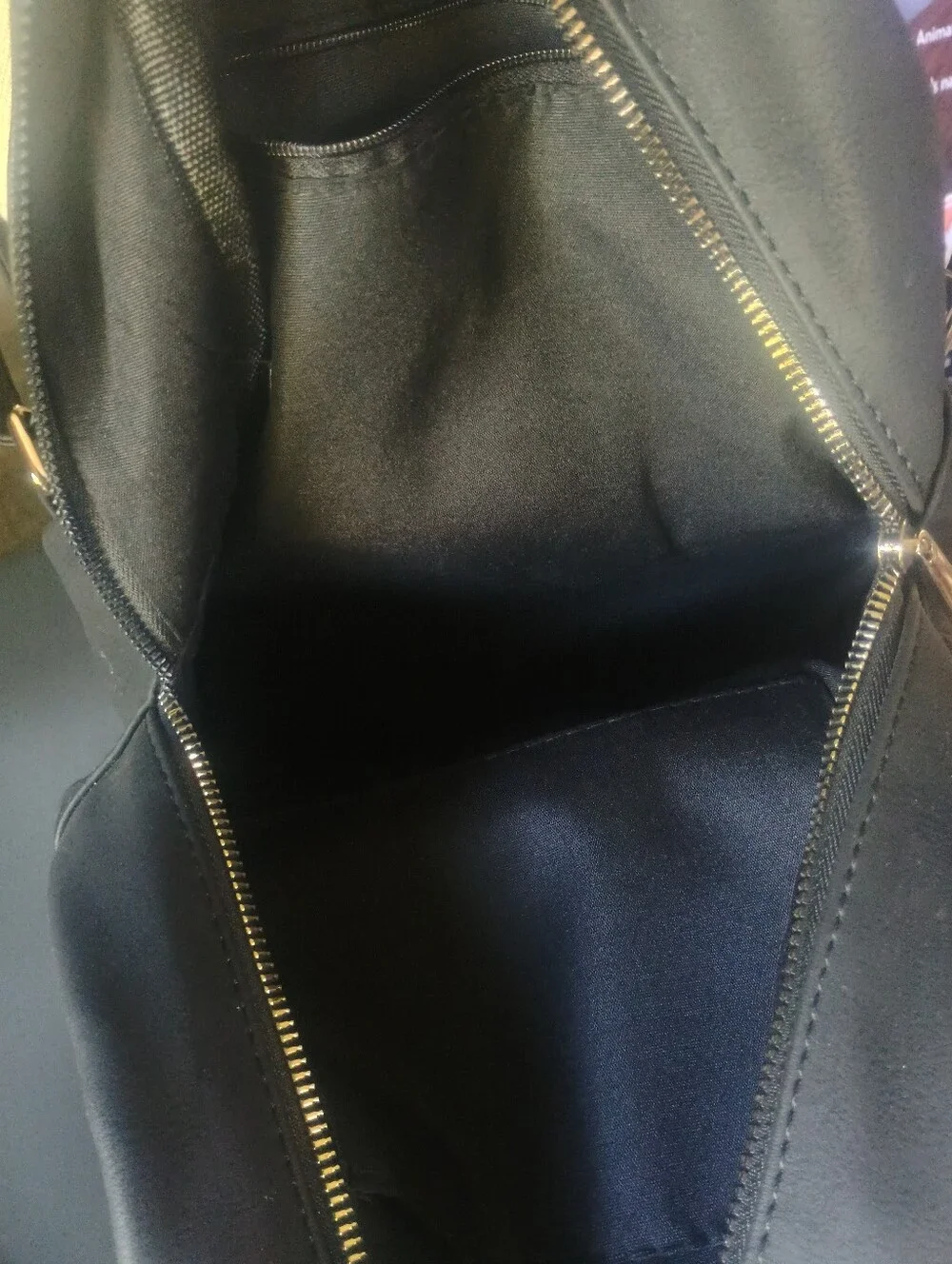 Unicorn Holographic Black Faux Leather Mini Backpack Rainbow Glitter Bag